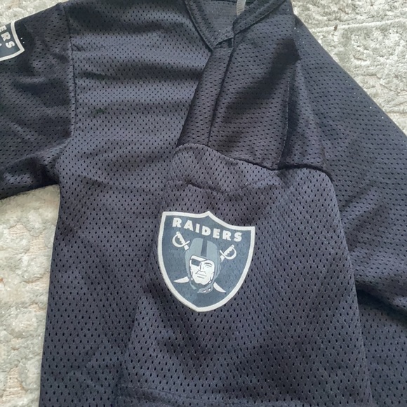 Raiders youth size M fishnet Jersey in black. Excellent used condition. *2 - Picture 3 of 5
